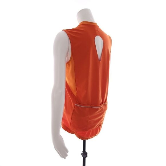 Nike Fit Dry Zip Closure Solid Orange Cycling Tank Top Womens Size M 8-10 - Picture 7 of 16